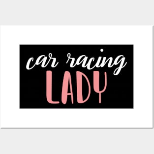 car racing lady - car racing girl Posters and Art